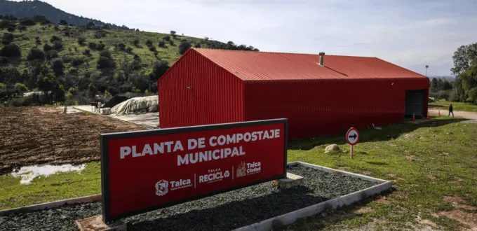 inauguran en talca la planta de compostaje municipal con capacidad de procesar 20 toneladas diarias de residuos